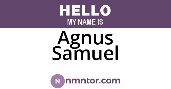Agnus Samuel