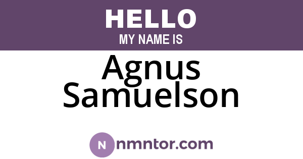 Agnus Samuelson