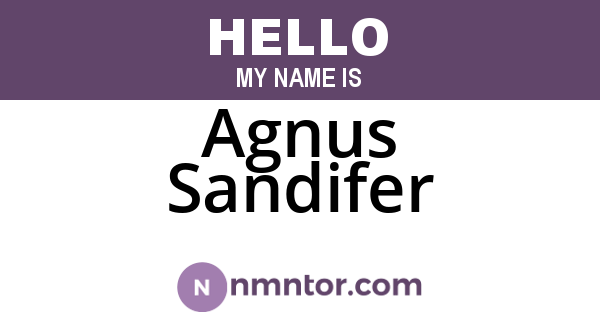 Agnus Sandifer