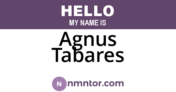 Agnus Tabares