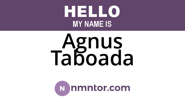 Agnus Taboada