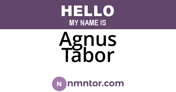 Agnus Tabor