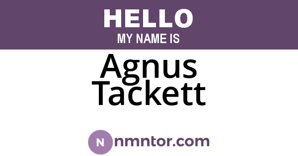 Agnus Tackett