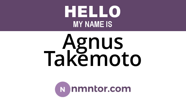 Agnus Takemoto