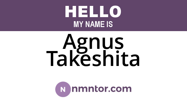 Agnus Takeshita