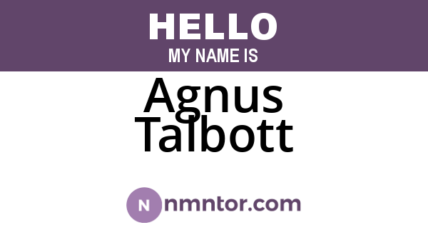 Agnus Talbott