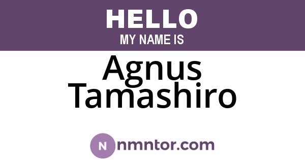 Agnus Tamashiro