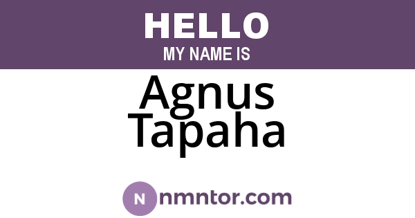 Agnus Tapaha