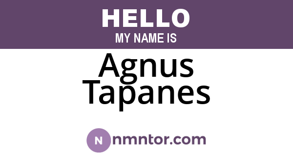 Agnus Tapanes