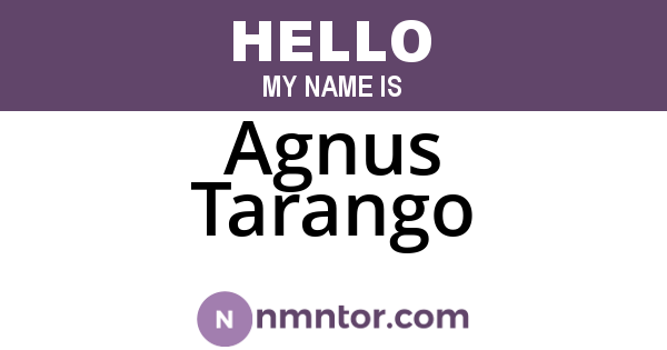 Agnus Tarango