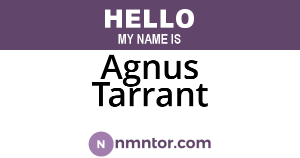 Agnus Tarrant