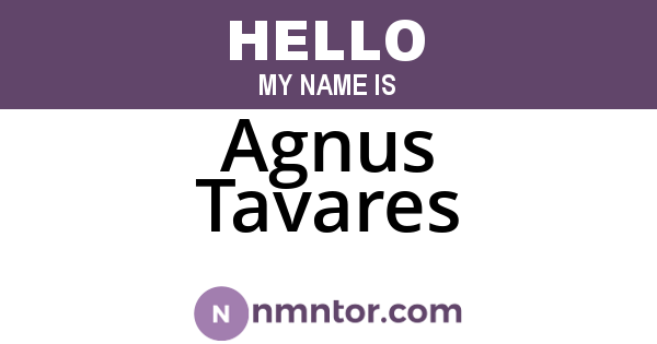 Agnus Tavares