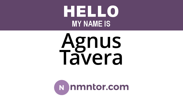 Agnus Tavera