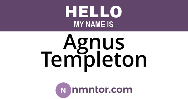 Agnus Templeton