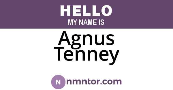 Agnus Tenney