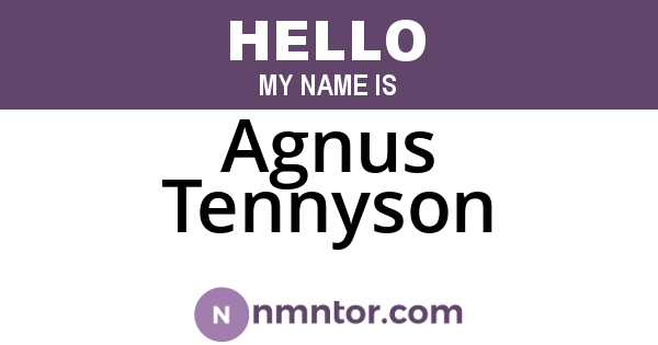 Agnus Tennyson