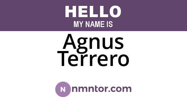 Agnus Terrero