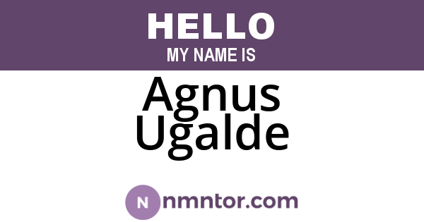 Agnus Ugalde