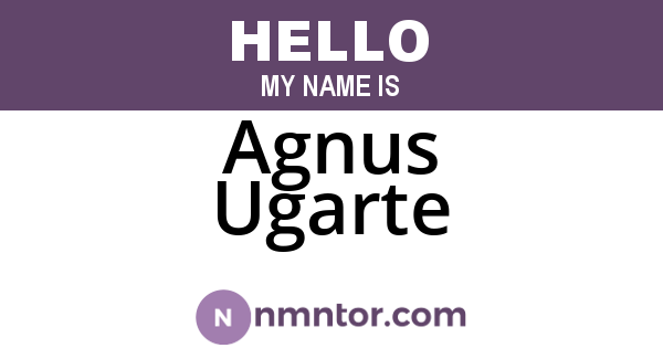 Agnus Ugarte