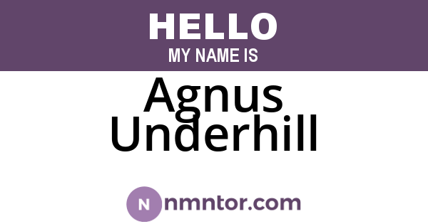 Agnus Underhill