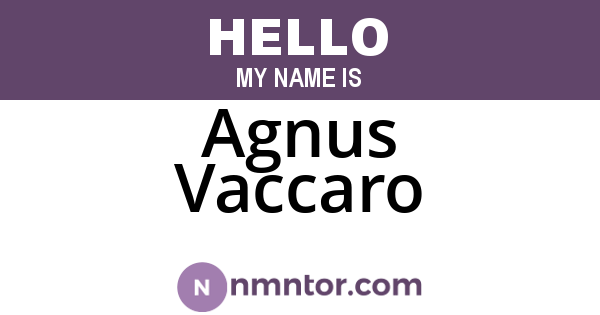Agnus Vaccaro