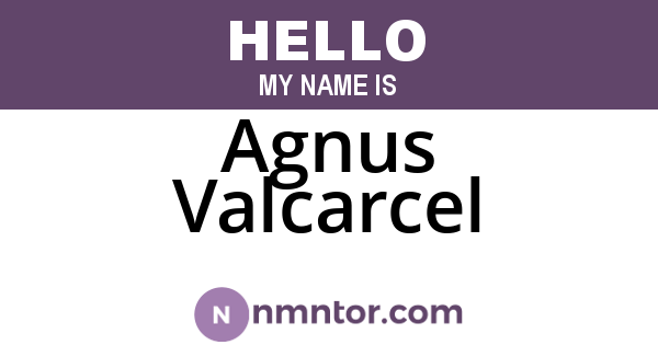 Agnus Valcarcel