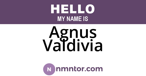 Agnus Valdivia