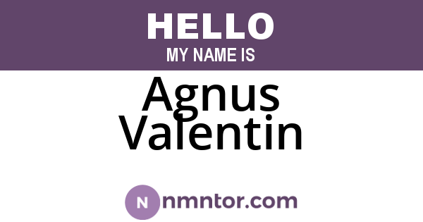 Agnus Valentin