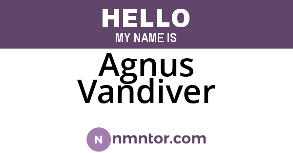 Agnus Vandiver