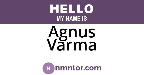 Agnus Varma