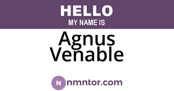 Agnus Venable