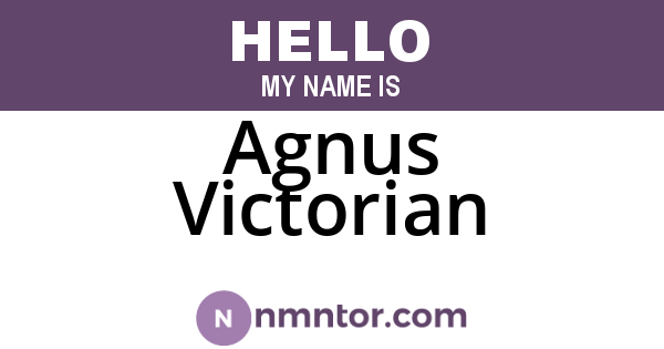 Agnus Victorian