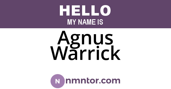 Agnus Warrick
