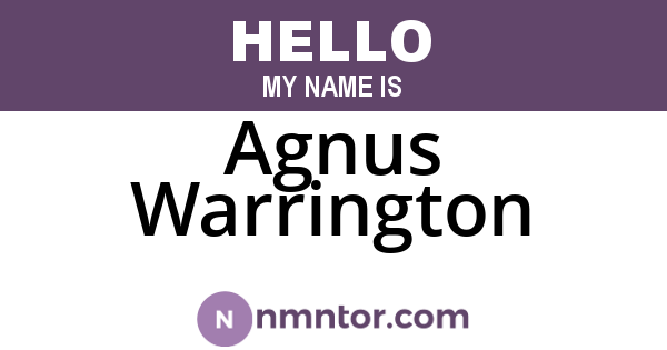 Agnus Warrington