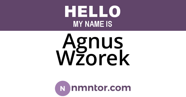 Agnus Wzorek