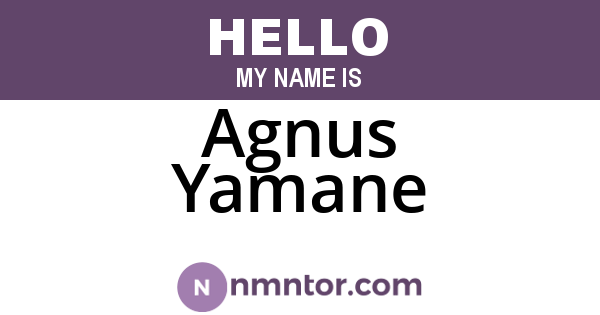 Agnus Yamane