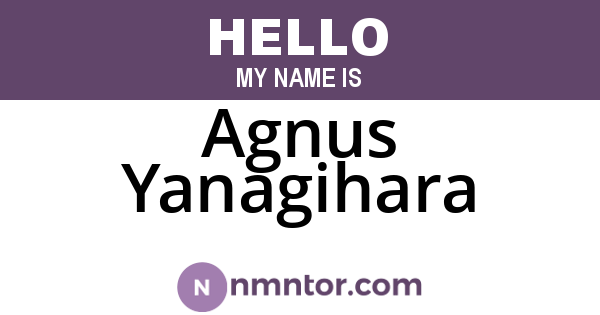Agnus Yanagihara