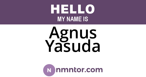 Agnus Yasuda