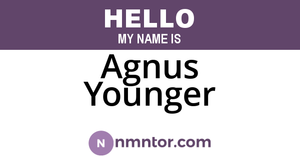 Agnus Younger