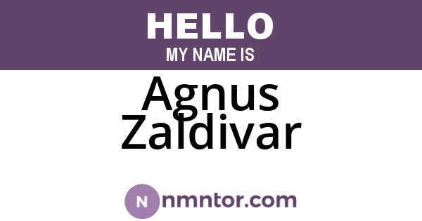 Agnus Zaldivar