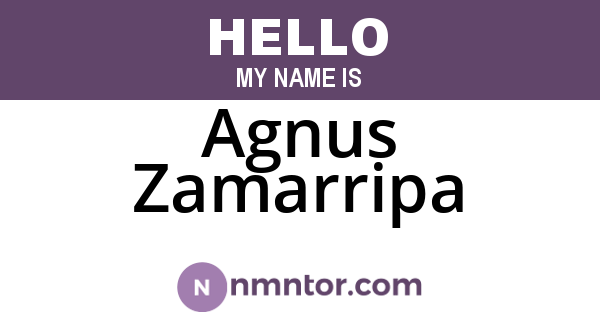 Agnus Zamarripa