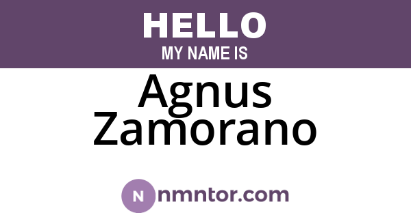 Agnus Zamorano