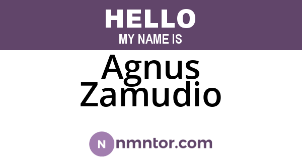 Agnus Zamudio