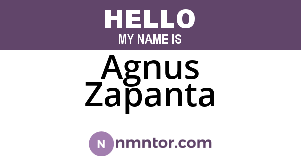Agnus Zapanta