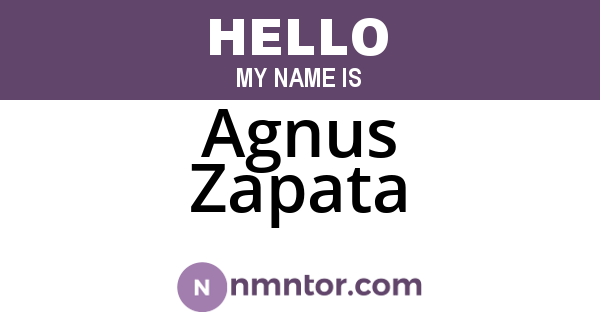 Agnus Zapata