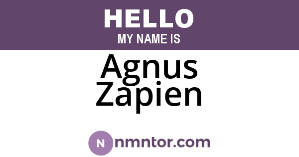 Agnus Zapien