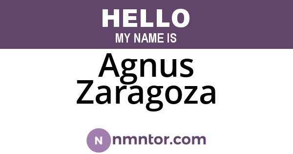 Agnus Zaragoza