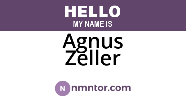 Agnus Zeller