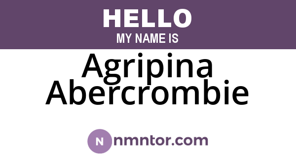 Agripina Abercrombie