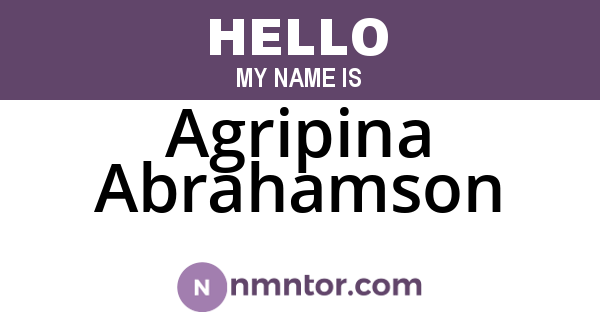 Agripina Abrahamson